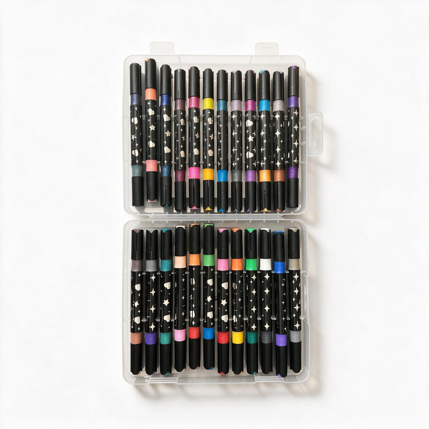 MARQUEUR ACRYLIQUE GLITTER DUAL TIP DE 24 REF HY-8820-24