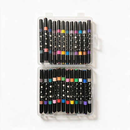 MARQUEUR ACRYLIQUE GLITTER DUAL TIP DE 24 REF HY-8820-24