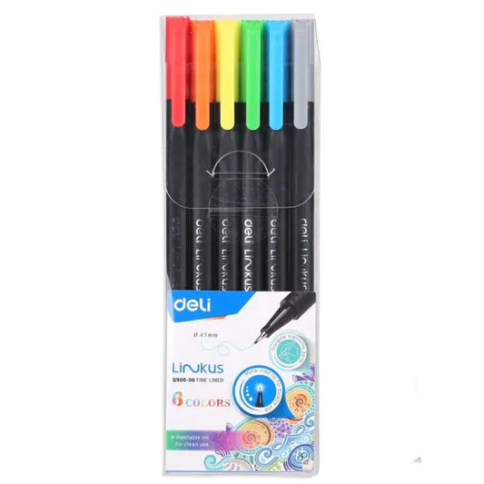 STYLO POINT FINE DELI POCH DE 6 REF Q900-06