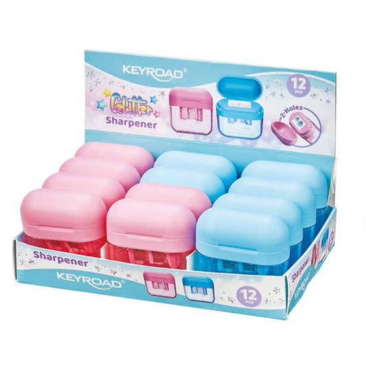 TAILLE CRAYON KEYROAD PASTEL GLITTER 2TR+RES