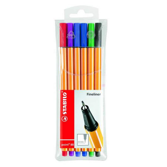 STYLO POINT FINE STABILO POINT 88 POCH DE 6 88/6