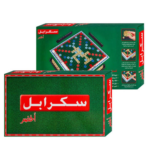 JOUET SCRABBLE ARABE CARTON VERT