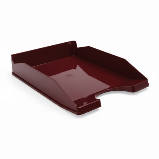 CORBEILLE A COURRIER FAIBO OPAQUE ROUGE BORD