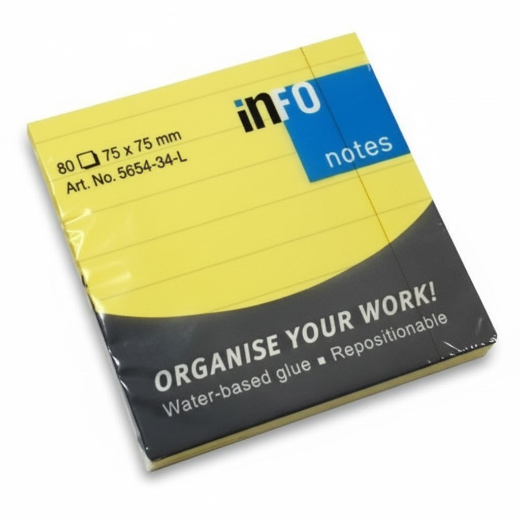 STICKY NOTES INFO NOTES 76*76 JAUNE REF 5654-01