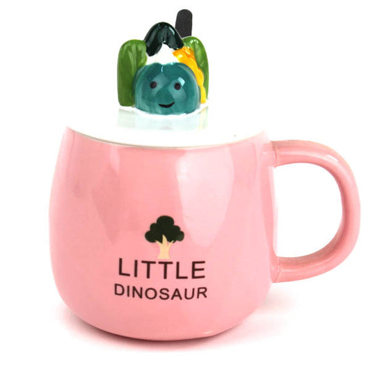 MUG EN CERAMIQUE AVEC COUVERTURE+ CUILLERE