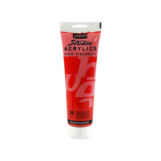 GOUACHE ACRYLIQUE PEBEO 100ML ECARLATE QUINACRIDONE